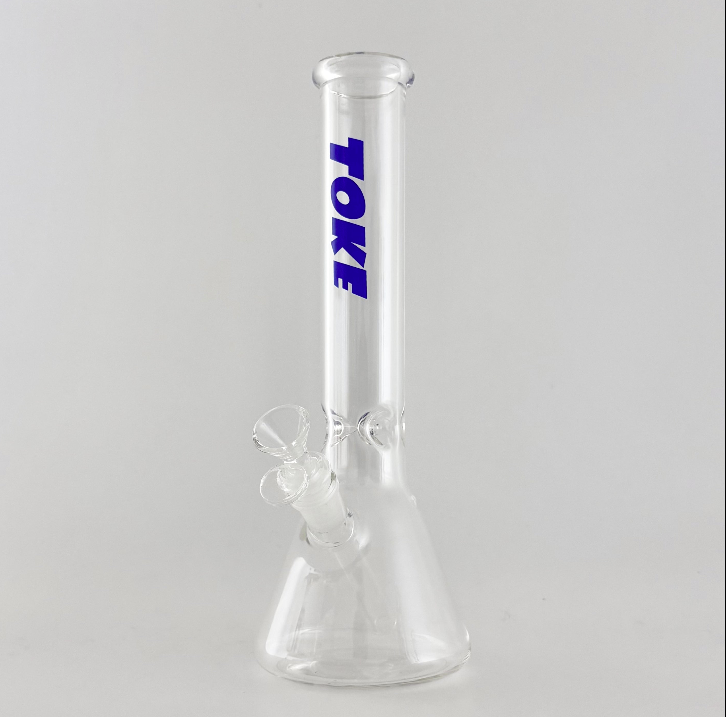 TOKE - 12" Beaker Bongs – 4mm Thick Glass Glass Bong Super Supplys Inc Blue