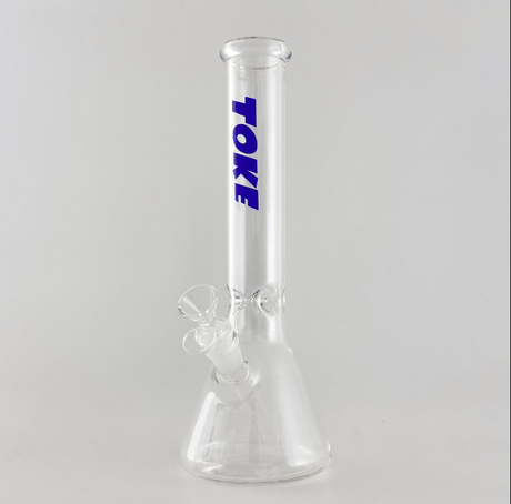 TOKE - 12" Beaker Bongs – 4mm Thick Glass Glass Bong Super Supplys Inc Blue