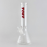 TOKE - 12" Beaker Bongs – 4mm Thick Glass Glass Bong Super Supplys Inc Red