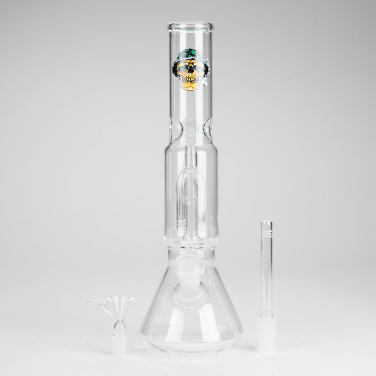12" Beaker glass water bong with Perc [GP1968] Glass Bong Smoking Cat Distribution Clear