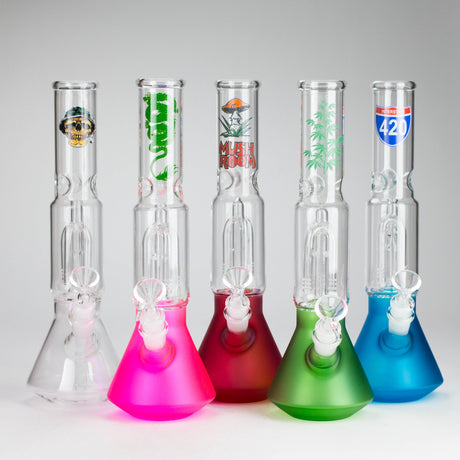 12" Beaker glass water bong with Perc [GP1968] Glass Bong Smoking Cat Distribution