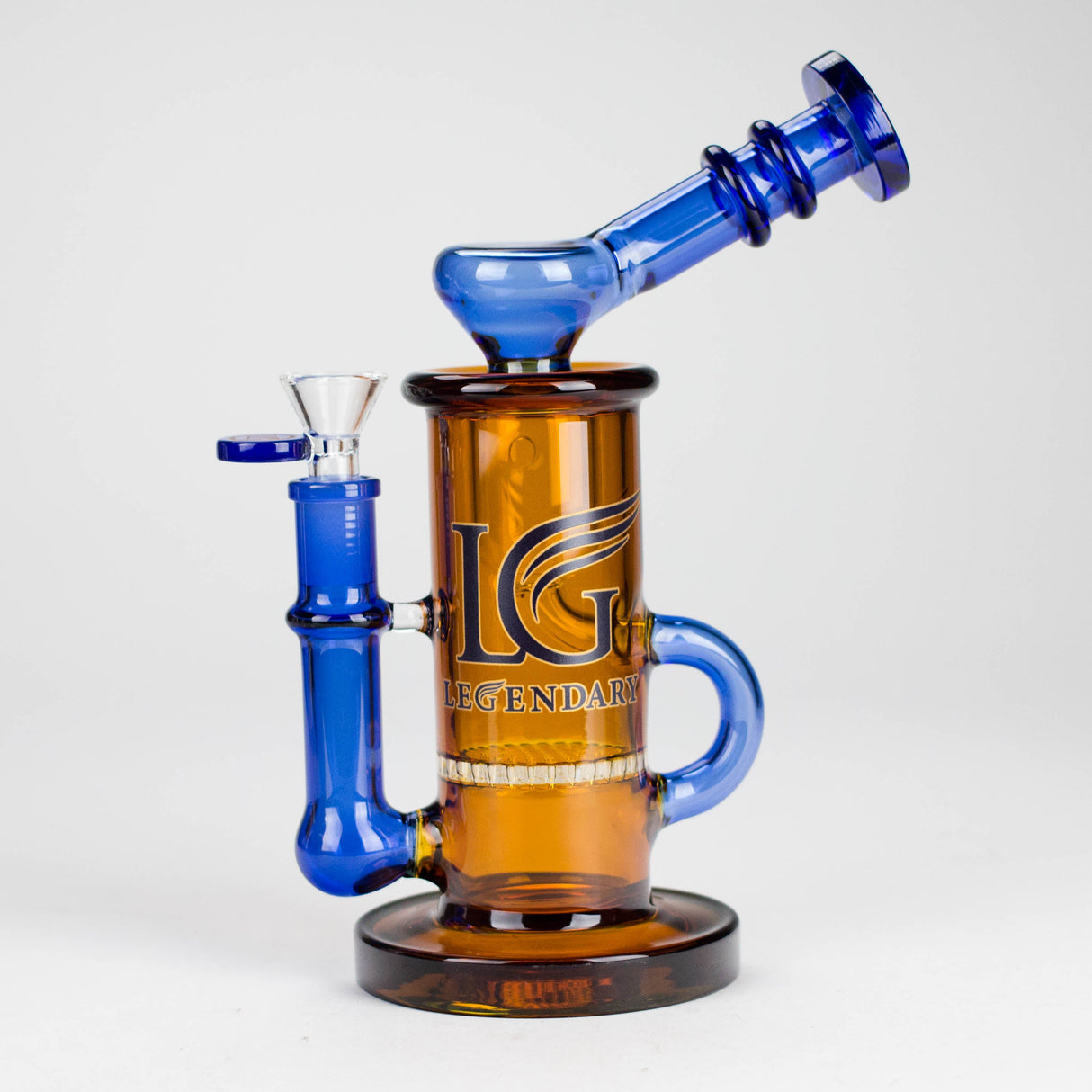 Legendary™ | 10" Inner Recycler Rig [LG 321] Glass Bong Smoking Cat Distribution Light Blue