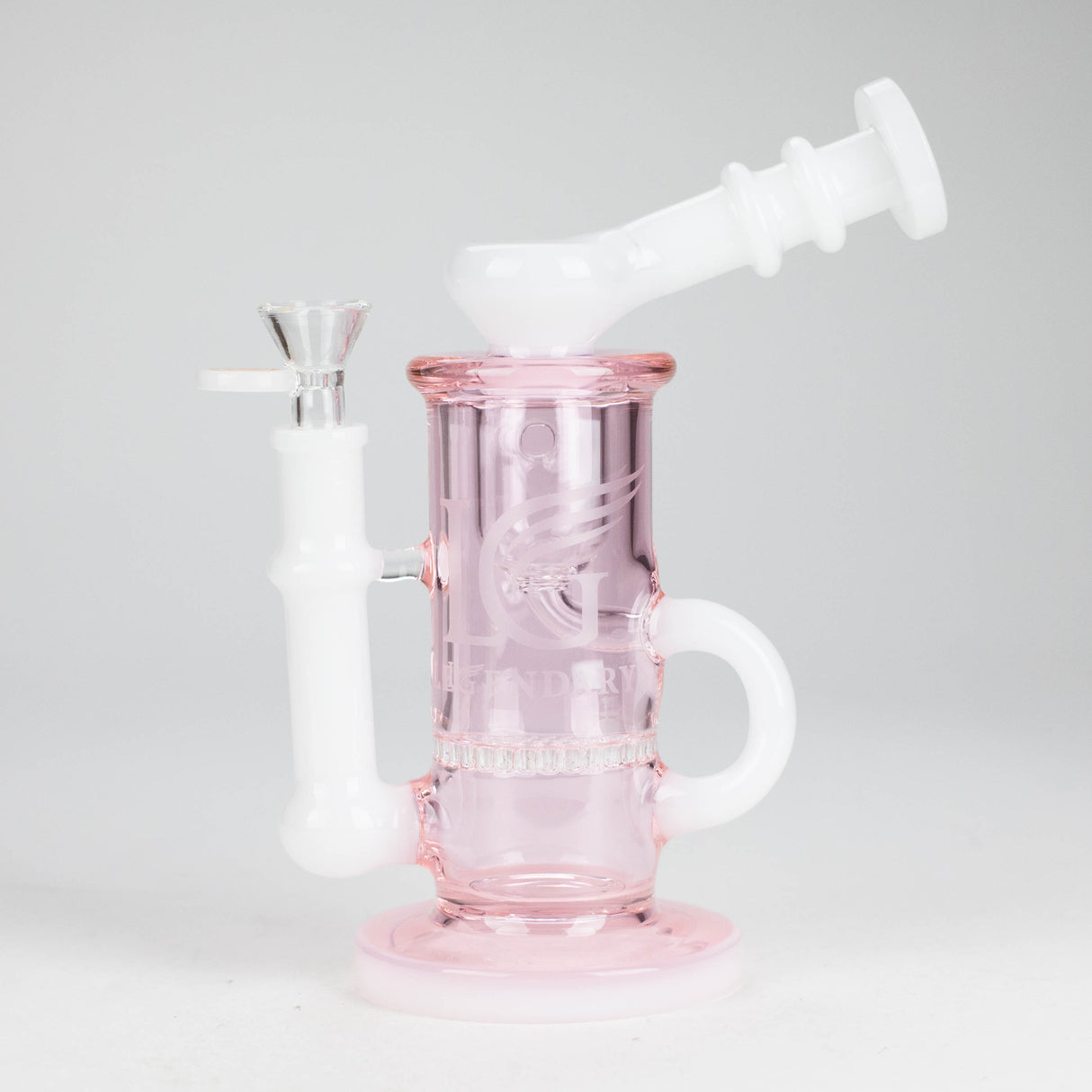 Legendary™ | 10" Inner Recycler Rig [LG 321] Glass Bong Smoking Cat Distribution Pink