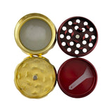 40mm 4-Part Leaf Engraving Tobacco Grinder-12CT Display Pack Super Supplys Inc