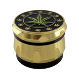 40mm 4-Part Leaf Engraving Tobacco Grinder-12CT Display Pack Super Supplys Inc