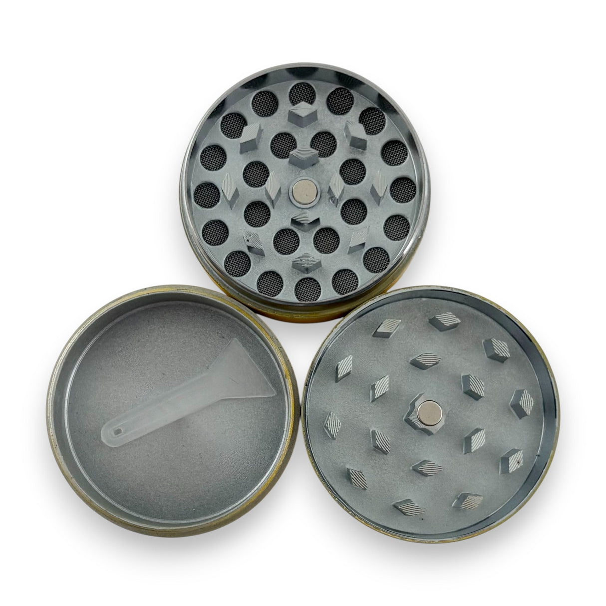 Smiley Face 3-Part Metal Grinders – 40mm-12CT Display Pack Super Supplys Inc