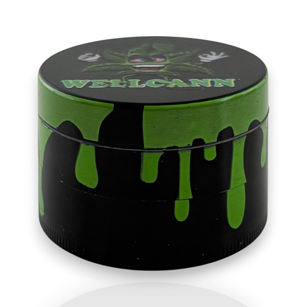 Wellcann | 4-Part Leaf Design Grinders – 50mm-12CT Display Pack Super Supplys Inc