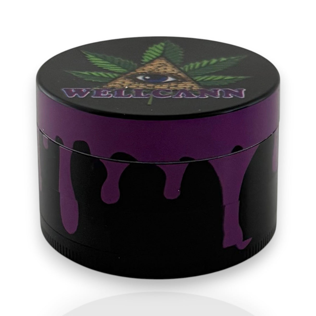 Wellcann | 4-Part Leaf Design Grinders – 50mm-12CT Display Pack Super Supplys Inc