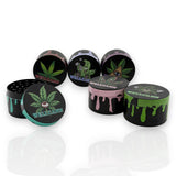 Wellcann | 4-Part Leaf Design Grinders – 50mm-12CT Display Pack Super Supplys Inc