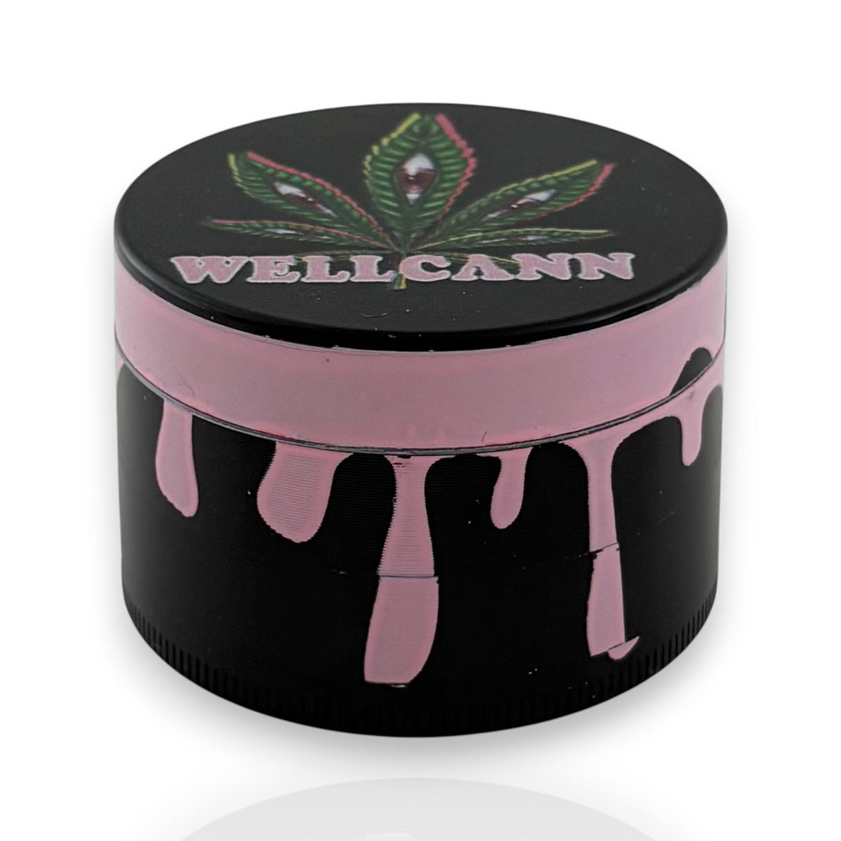 Wellcann | 4-Part Leaf Design Grinders – 50mm-12CT Display Pack Super Supplys Inc