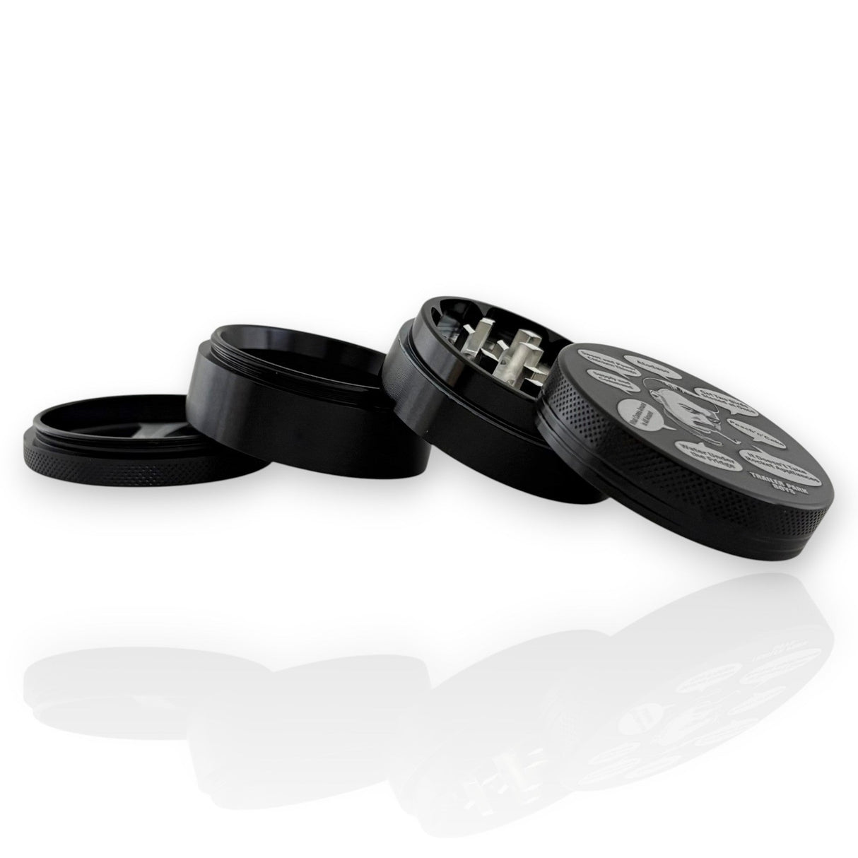 4-Part Aluminum Grinder – 55mm - 6CT Display Pack Super Supplys Inc