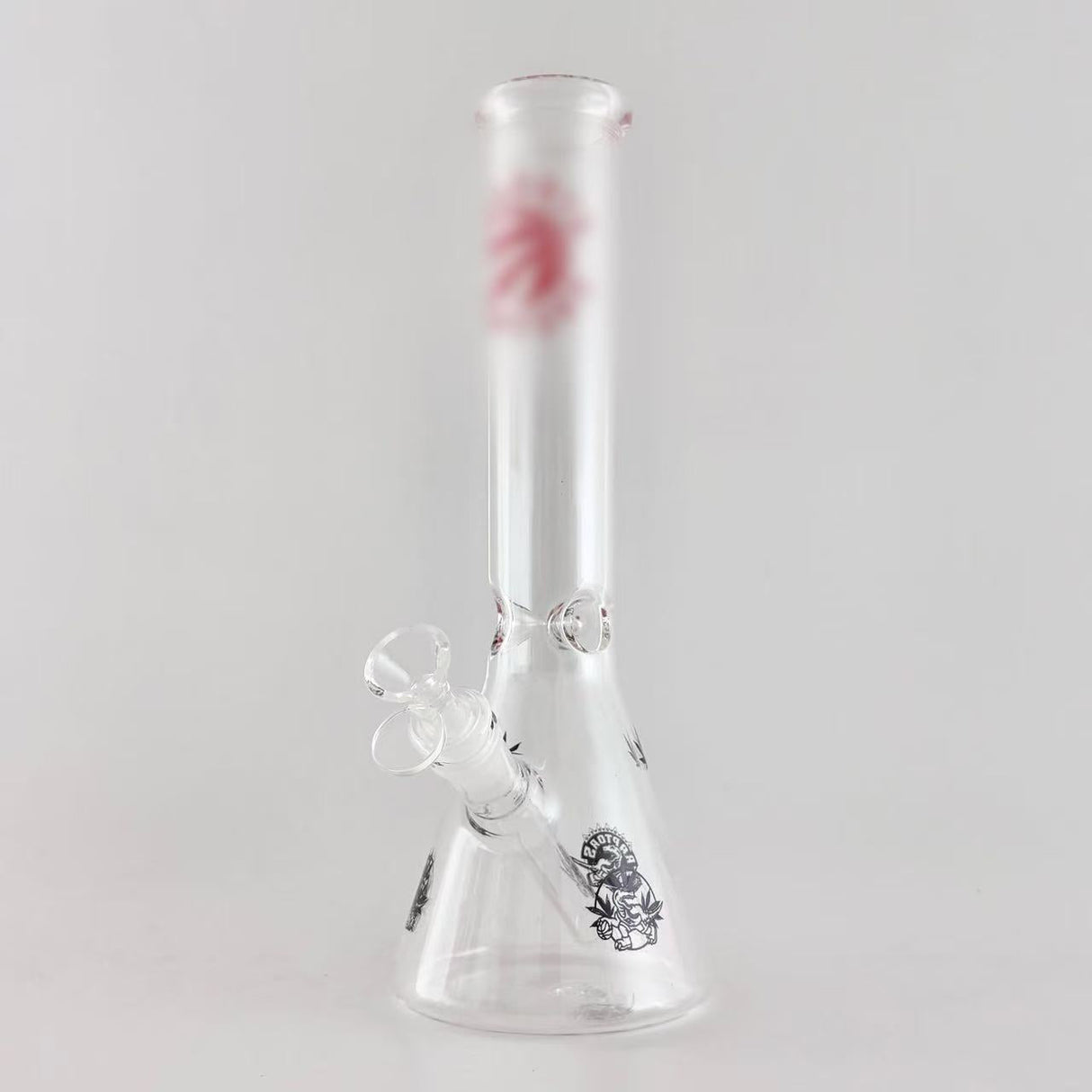 12" Toronto-Themed Beaker Bongs – 4mm Thick Glass Glass Bong Super Supplys Inc Red & Black