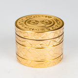 Cheech | 63mm 4-Piece Grinder with Retro Logo [GR-11] Regular Grinder Smoking Cat Distribution Gold