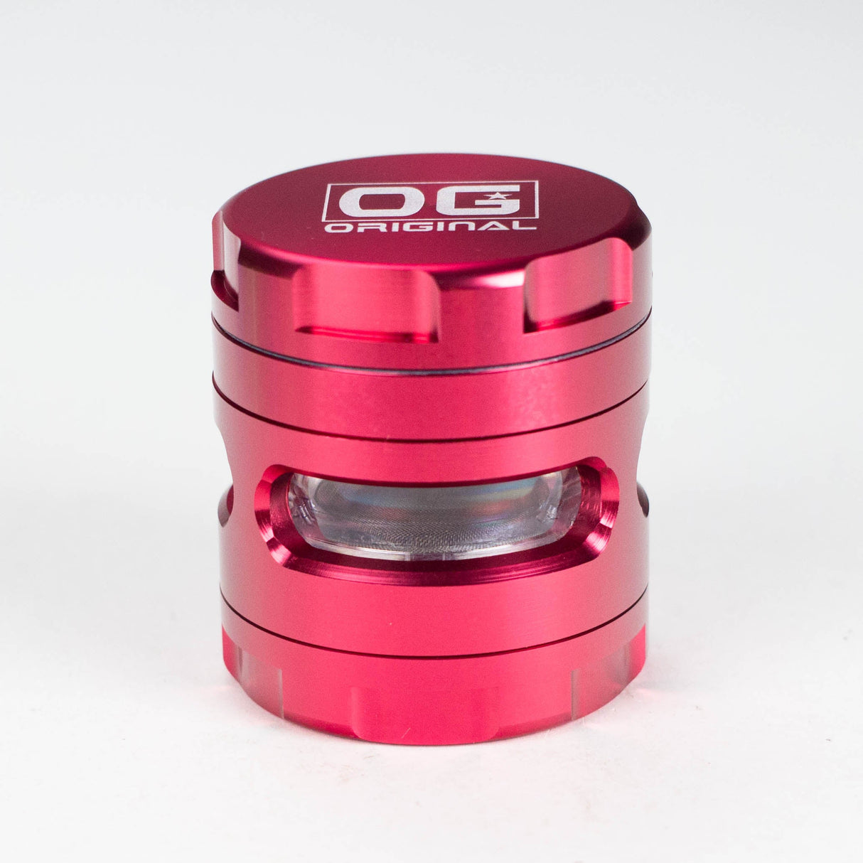 OG Original | 56mm 4-Piece See-Through Grinder [OG-GR] Regular Grinder Smoking Cat Distribution Red