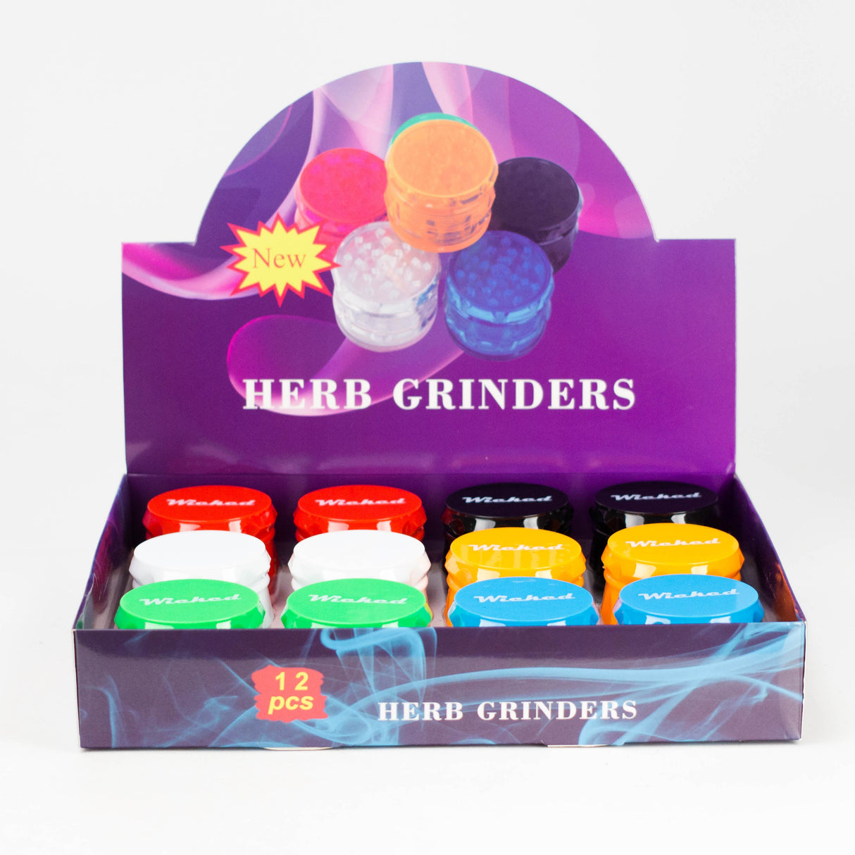 Wicked | Acrylic 4-Piece Grinder Display (12 pcs)