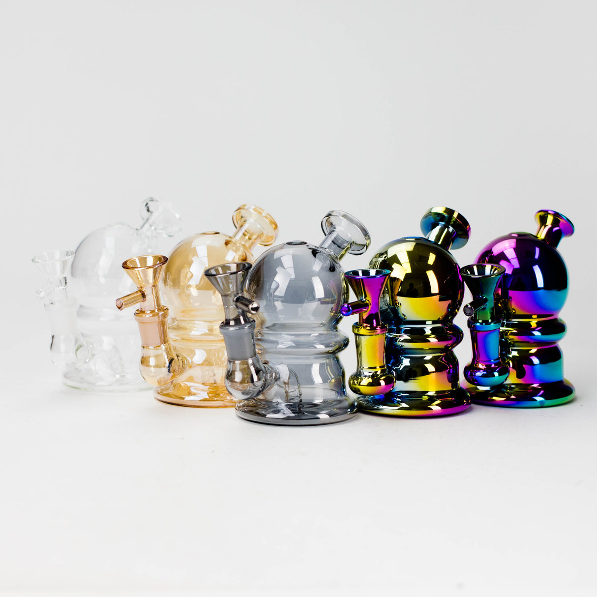 5" Solid Color Electroplate Glass Bong Glass Bong 777 Smoke