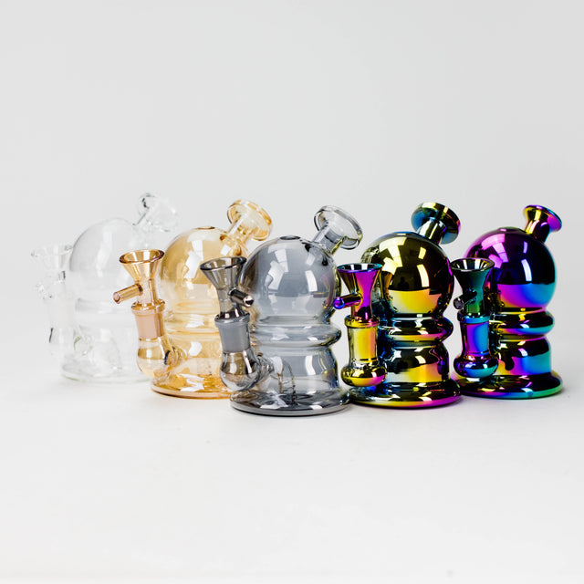 5" Solid Color Electroplate Glass Bong Glass Bong 777 Smoke