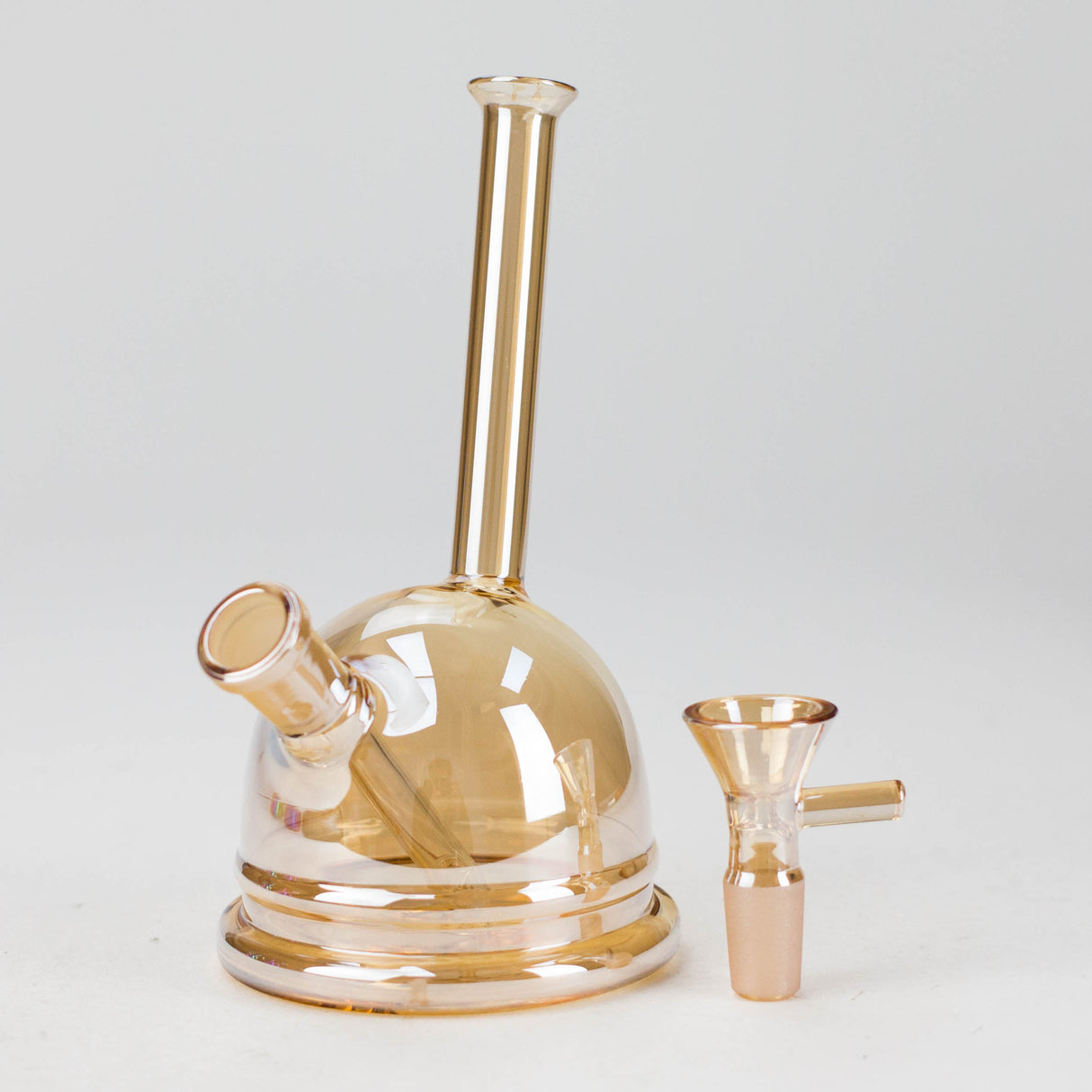 7" Solid Color Electroplate Glass Bubbler Glass Bong 777 Smoke