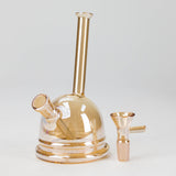 7" Solid Color Electroplate Glass Bubbler Glass Bong 777 Smoke