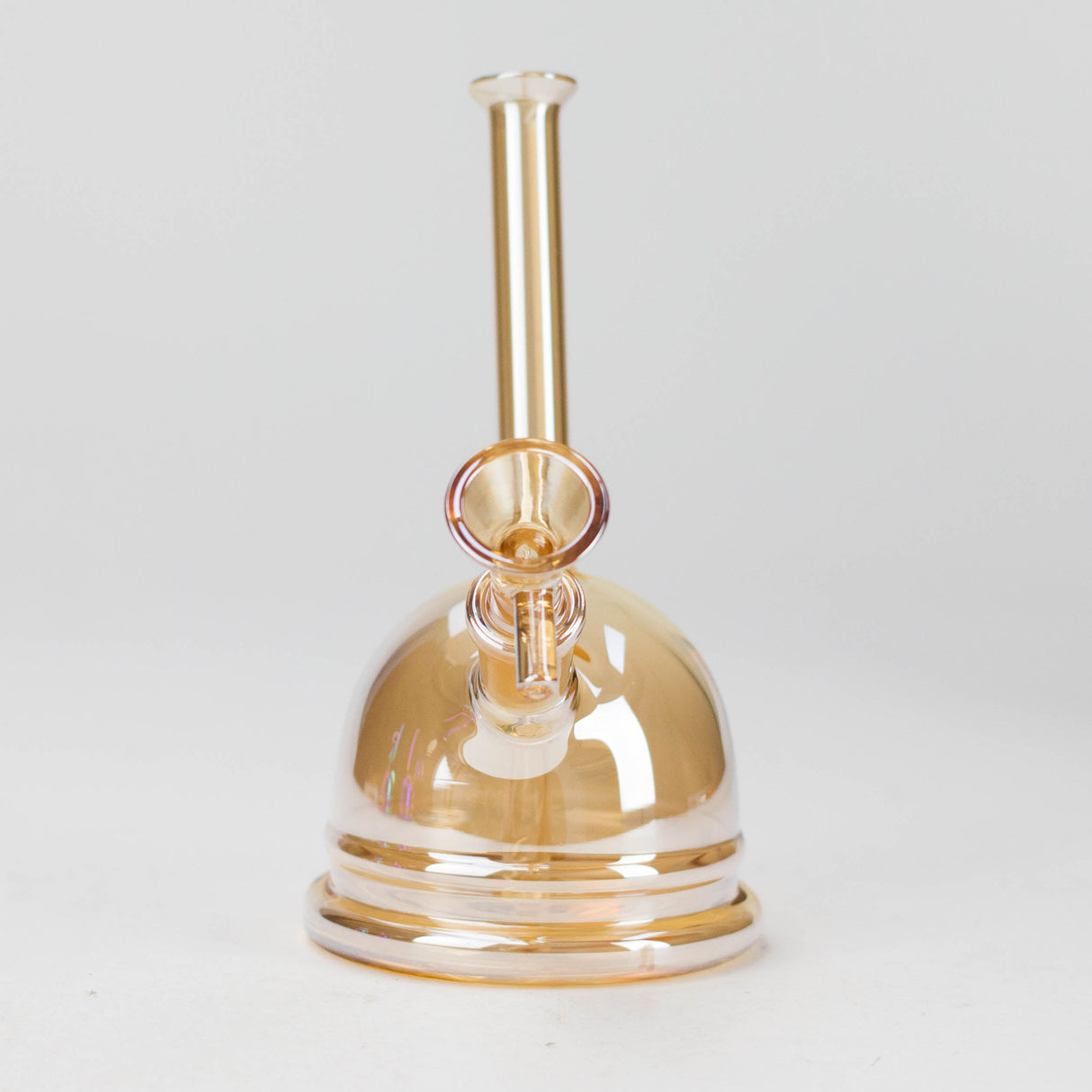 7" Solid Color Electroplate Glass Bubbler Glass Bong 777 Smoke