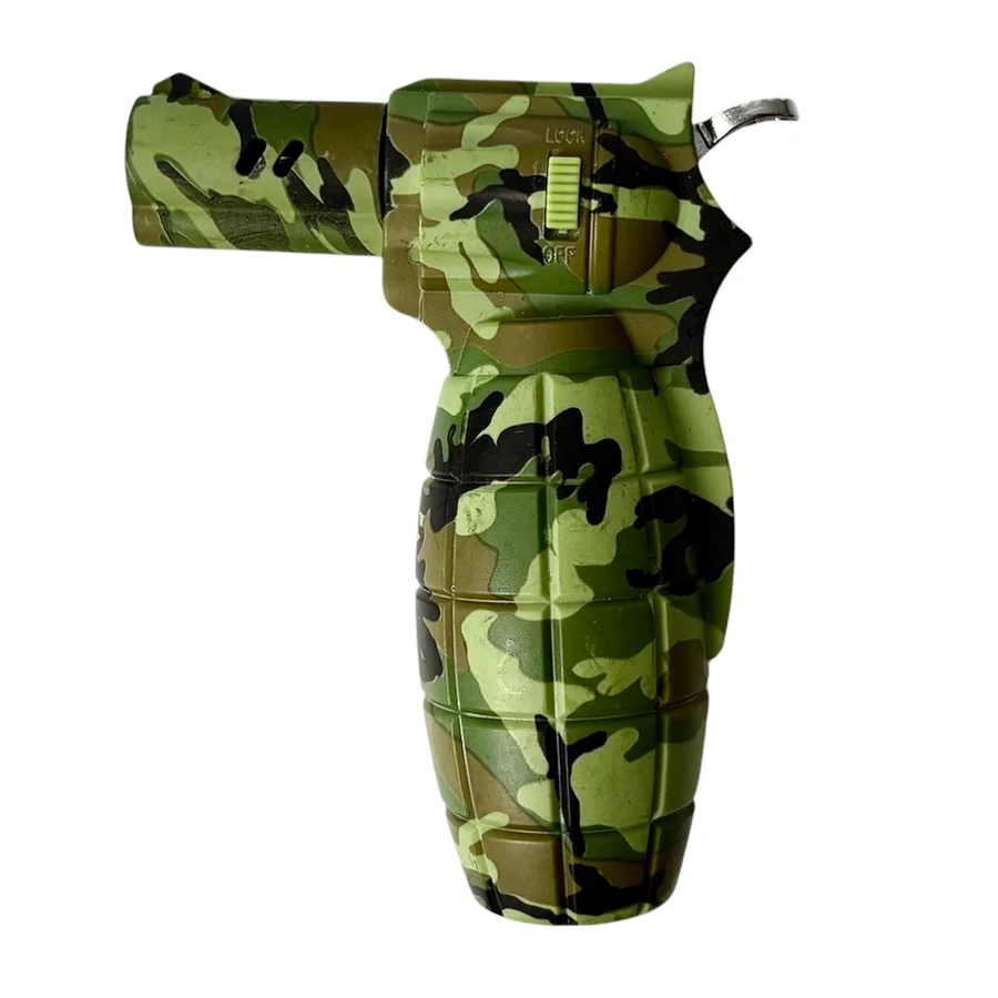 4.5" Grenade Torch Lighter-Assorted Colours Super Supplys Inc Camo Green