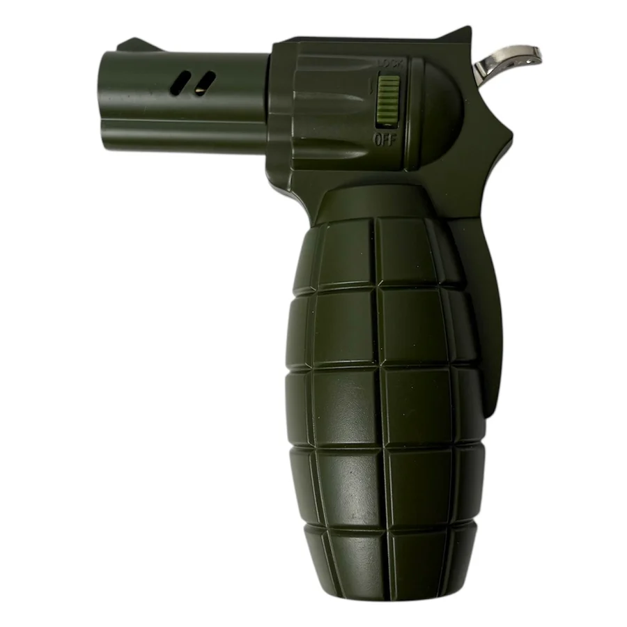 4.5" Grenade Torch Lighter-Assorted Colours Super Supplys Inc Army Green