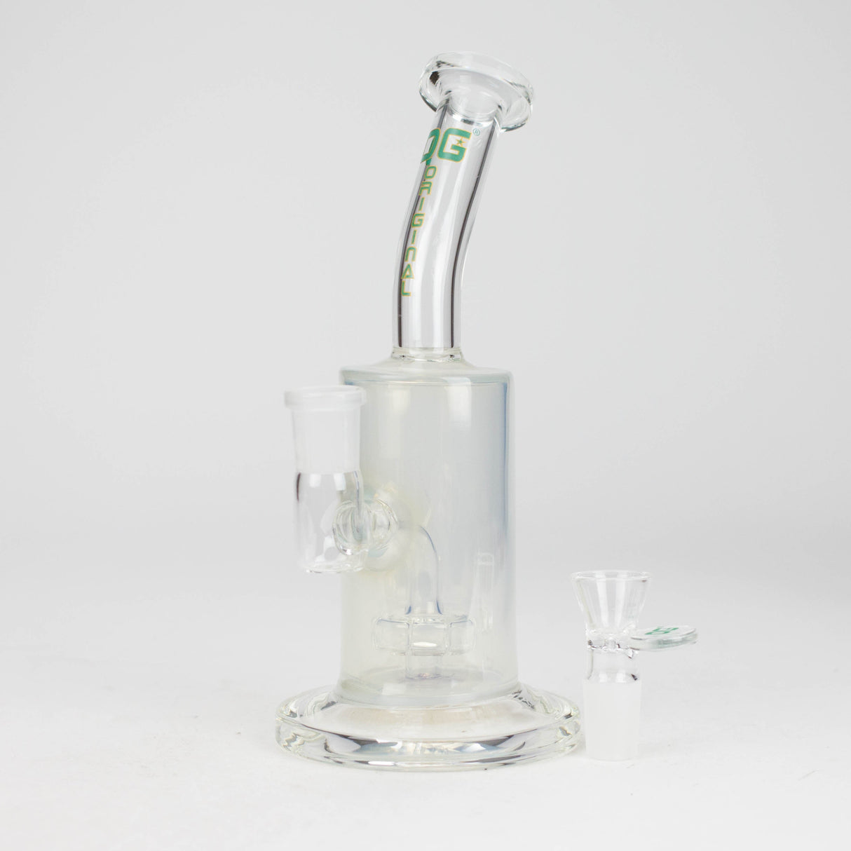 OG Original | 8" Milky Rig with Banger (OG-588) Glass Bong Smoking Cat Distribution