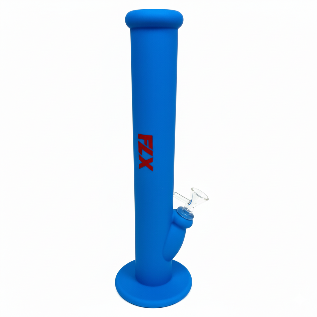 FLX | 114 – 14" Silicone Transistor Bong Resin · Silicone · Plastic Bong Bestfive Enterprise Ltd. Blue