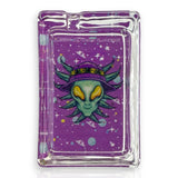 Green Planet Rectangle Glass Ashtrays – 6 Pack Display (85mm)