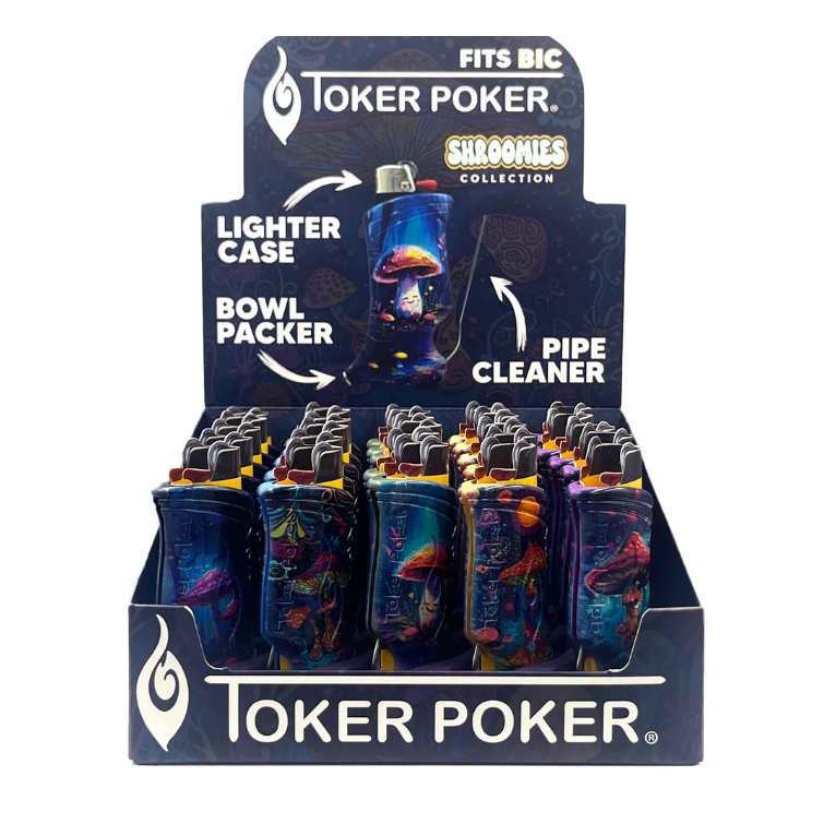 Toker Poker® | BIC® Lighter – Assorted(25-PC Display) Lighter Toker Poker Shroomies
