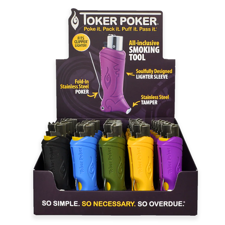 Toker Poker® | Clipper Lighter – Assorted (25-PC Display) Lighter Toker Poker Standard
