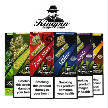 KINGPIN HEMP WRAPS[ SMK916 ] - 25 packs Leaf Wrap NIBO Distribution