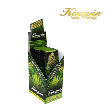 KINGPIN HEMP WRAPS[ SMK916 ] - 25 packs Leaf Wrap NIBO Distribution SPANISHFLY