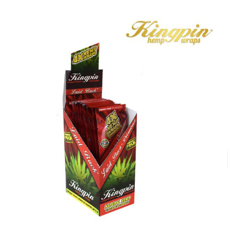KINGPIN HEMP WRAPS[ SMK916 ] - 25 packs Leaf Wrap NIBO Distribution LAIDBACK