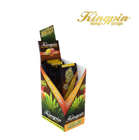 KINGPIN HEMP WRAPS[ SMK916 ] - 25 packs Leaf Wrap NIBO Distribution MANGOTANGO