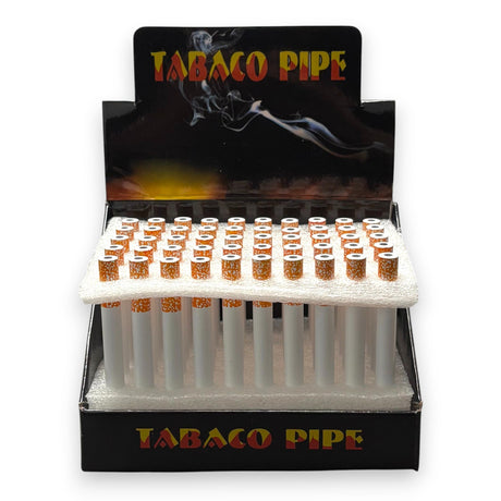 50-Piece Cigarette-Style Tobacco Pipe Display One Hitter Super Supplys Inc