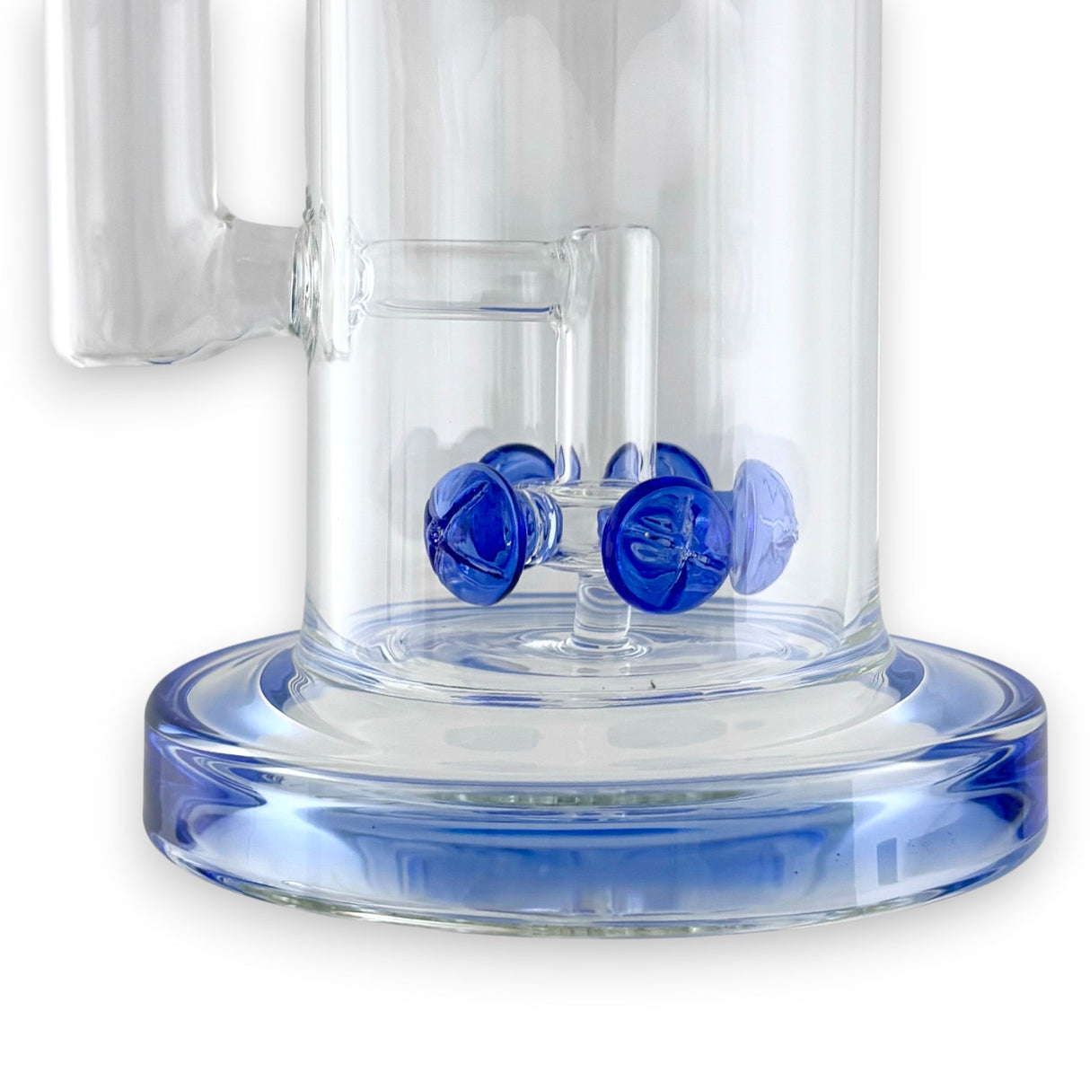 16" Straight Shooter Water Pipe with Screw Percolators - Blue Glass Bong Super Supplys Inc