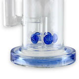 16" Straight Shooter Water Pipe with Screw Percolators - Blue Glass Bong Super Supplys Inc