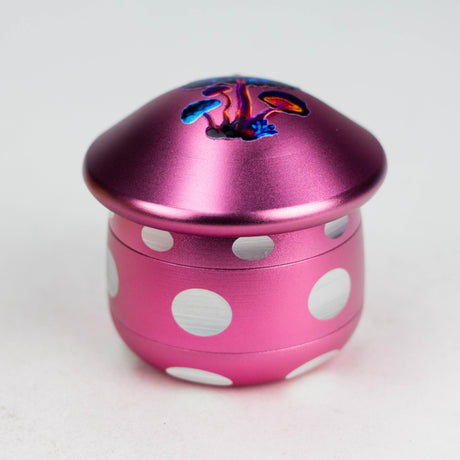 Aluminum Mushroom Grinder 4 Layers Regular Grinder 777 Smoke Pink