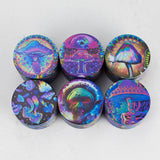 1.5" Mushroom Design Metal Grinder 4 Layers Box of 12