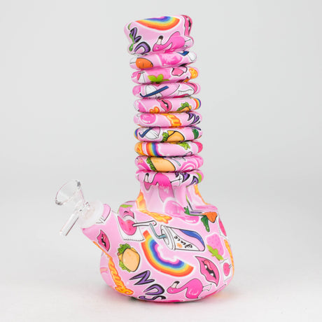 9"-15" extendable silicone water bong Silicone Bongs 777 Smoke Pattern3
