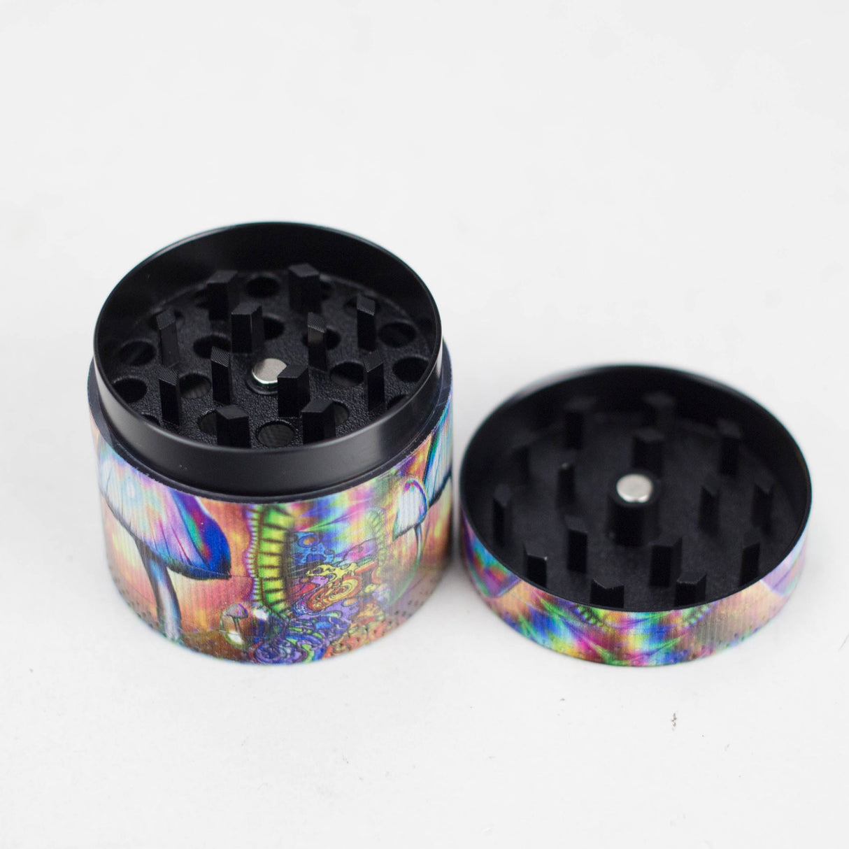 1.5" Mushroom Design Metal Grinder 4 Layers Box of 12