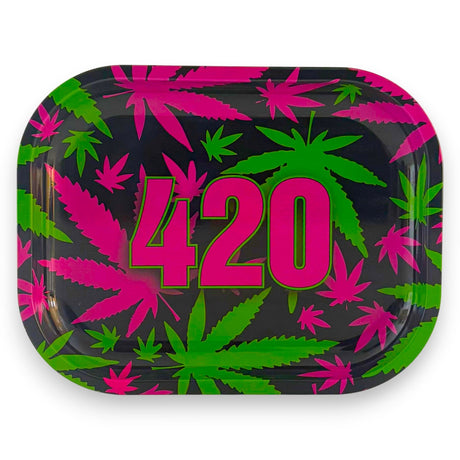 HighVibe 420 Leaf Metal Rolling Trays Tray Super Supplys Inc Design 5