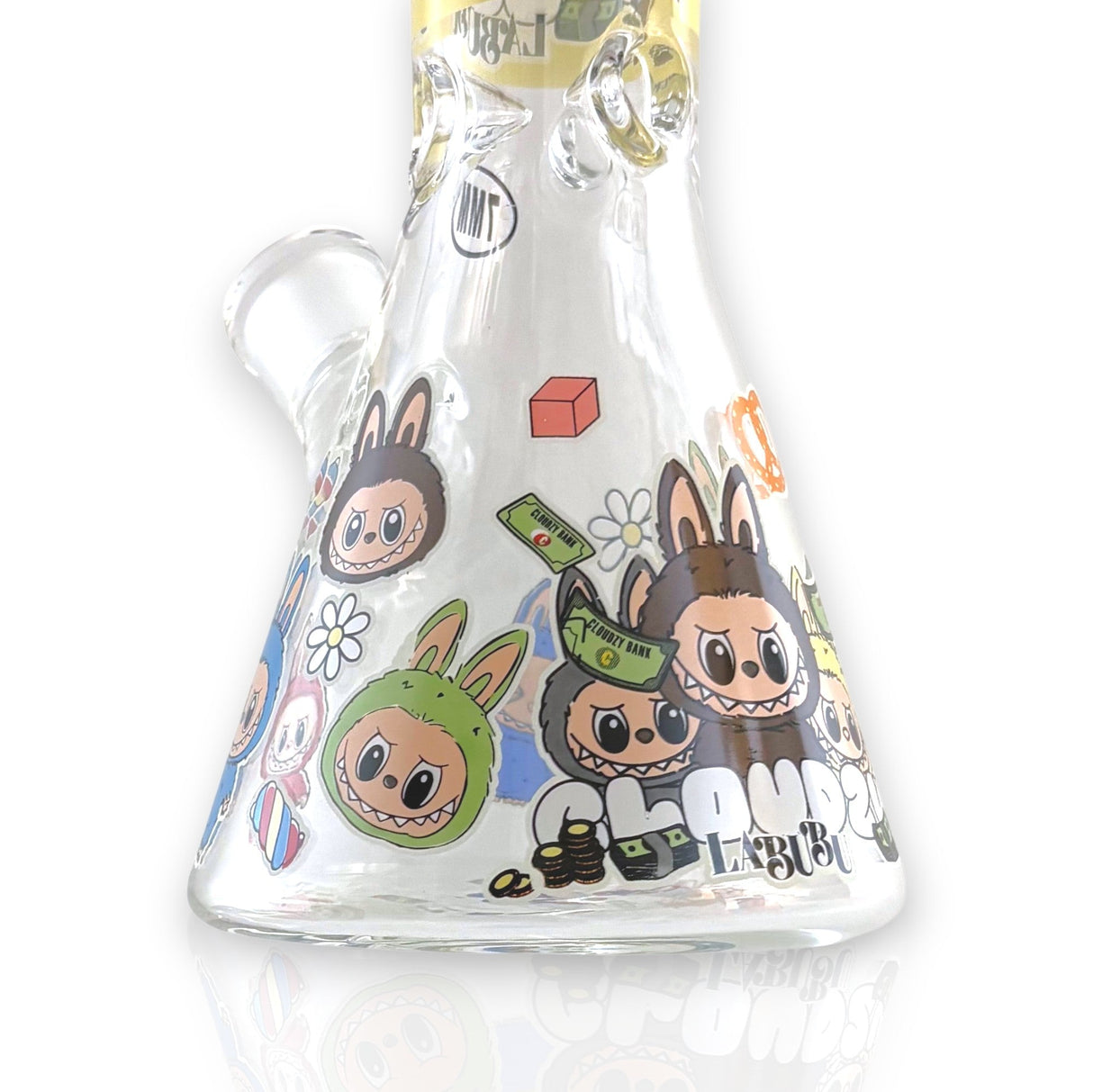 14" 7MM “Cute Monster Crew” Heavy-Duty Beaker Water Pipe Glass Bong Super Supplys Inc