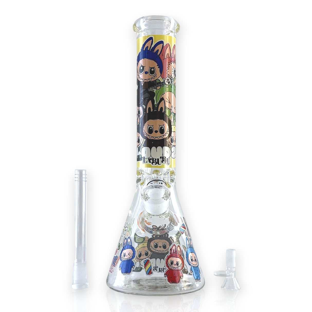14" 7MM “Cute Monster Crew” Heavy-Duty Beaker Water Pipe Glass Bong Super Supplys Inc