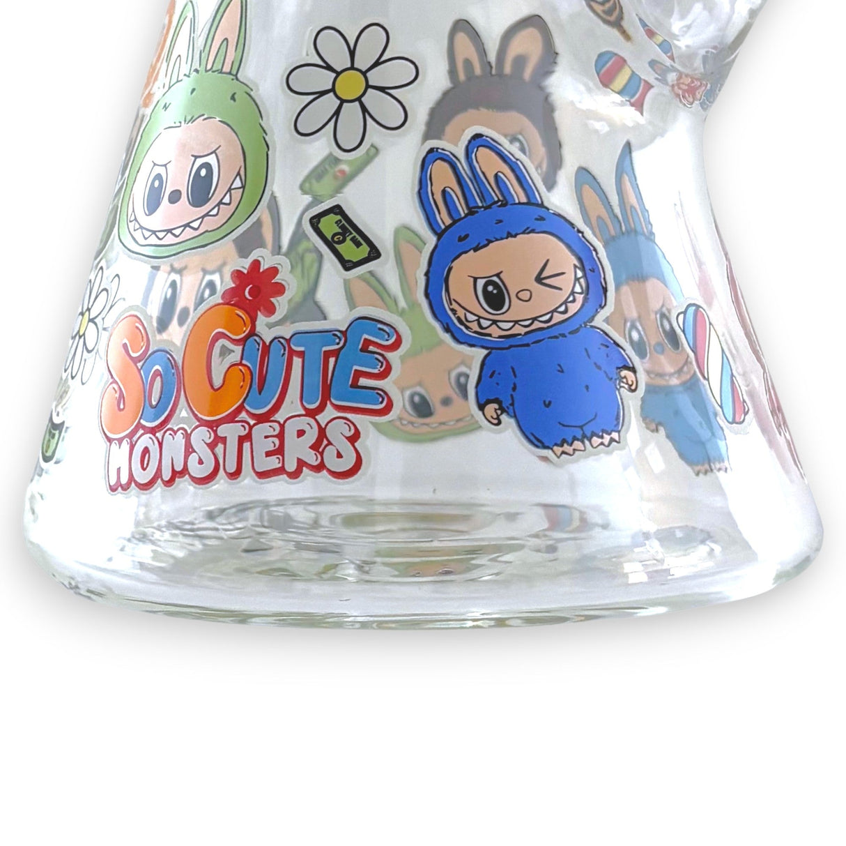 14" 7MM “Cute Monster Crew” Heavy-Duty Beaker Water Pipe Glass Bong Super Supplys Inc