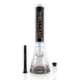 Wellcann | 16" Heavy-Duty 7MM Beaker Water Pipe – Extra Thick Base-Black Glass Bong Super Supplys Inc
