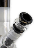 Wellcann | 16" Heavy-Duty 7MM Beaker Water Pipe – Extra Thick Base-Black Glass Bong Super Supplys Inc
