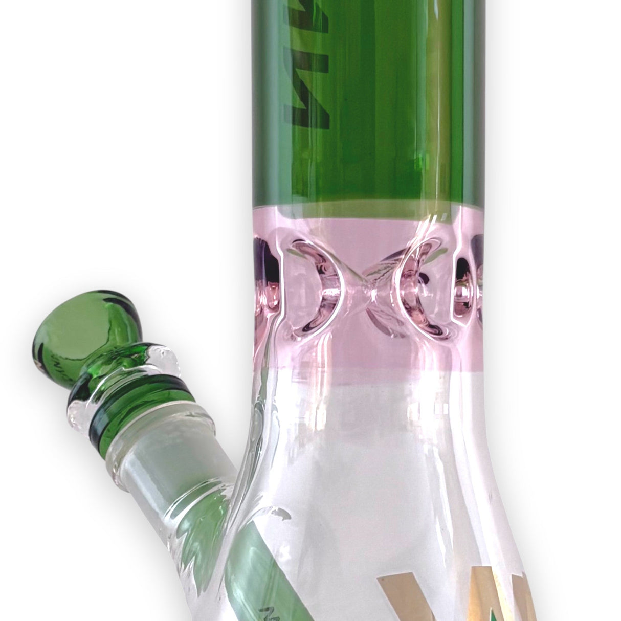 Wellcann | 16" Heavy-Duty 7MM Beaker Water Pipe – Extra Thick Base-Green Glass Bong Super Supplys Inc