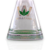 Wellcann | 16" Heavy-Duty 7MM Beaker Water Pipe – Extra Thick Base-Green Glass Bong Super Supplys Inc